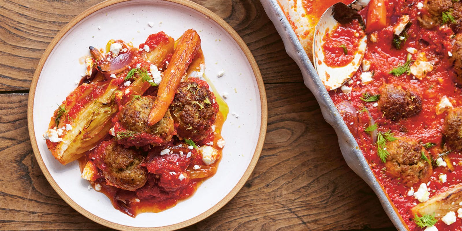 Jamie Oliver’s Meatball Traybake